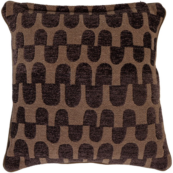 Fayden sierkussen chenille bruin/naturel - set van 3