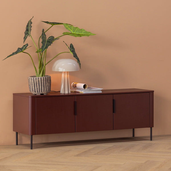 Gunnar tv-meubel 154 cm grenen bordeauxrood