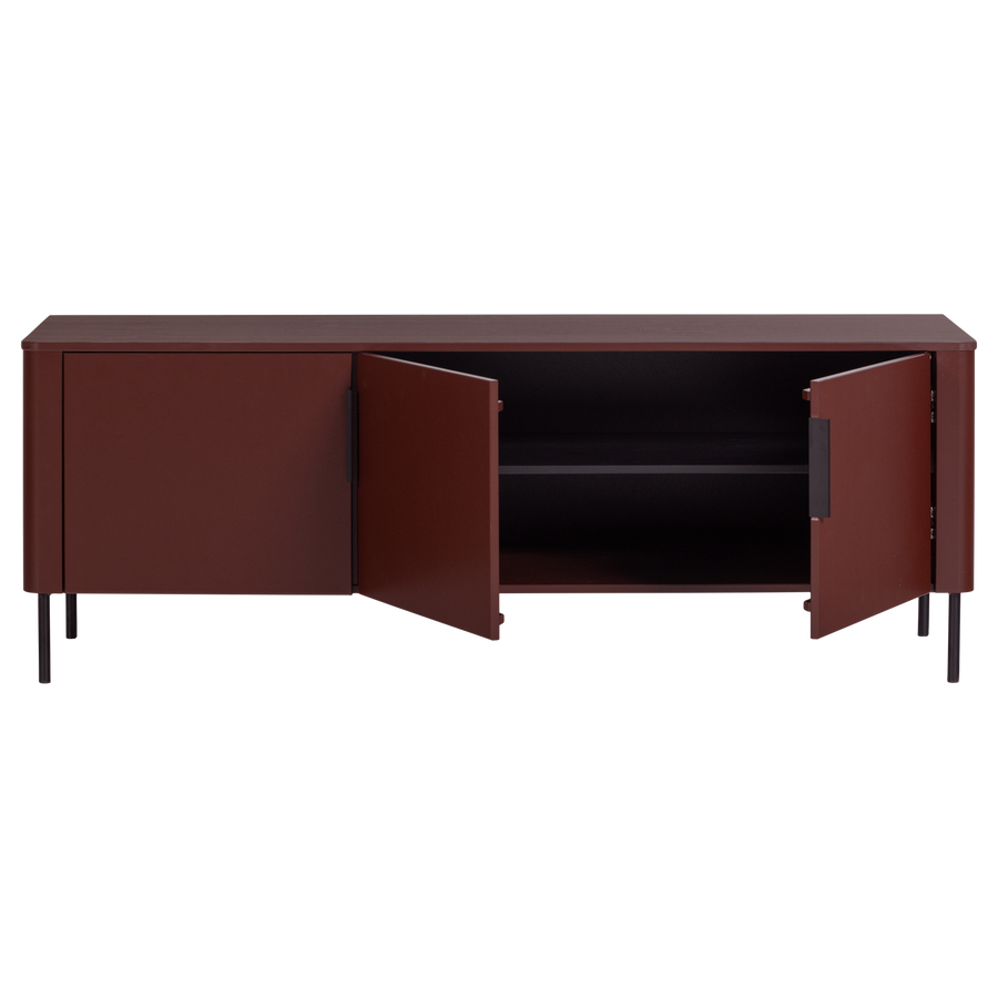 Gunnar tv-meubel 154 cm grenen bordeauxrood
