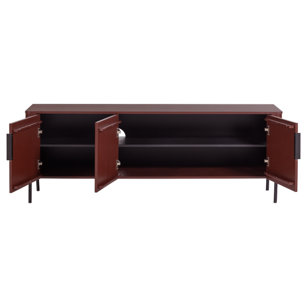 Gunnar tv-meubel 154 cm grenen bordeauxrood