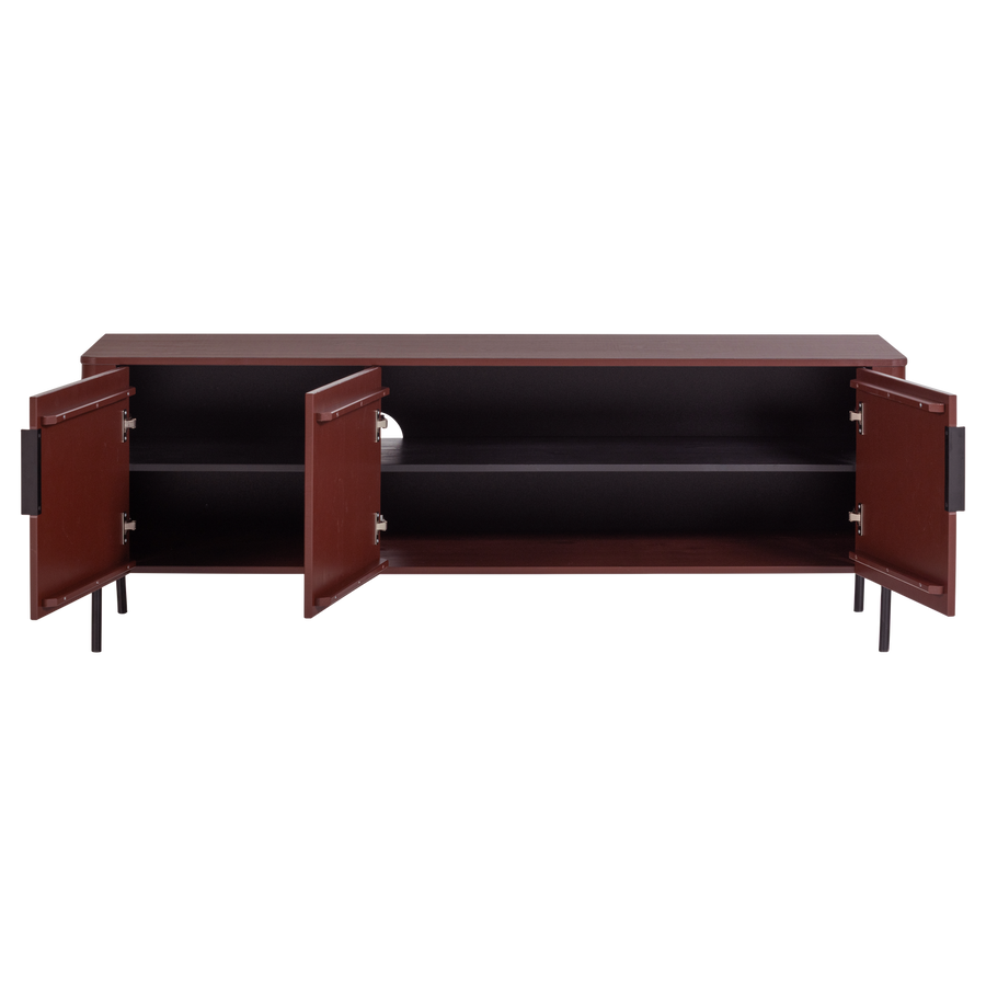 Gunnar tv-meubel 154 cm grenen bordeauxrood
