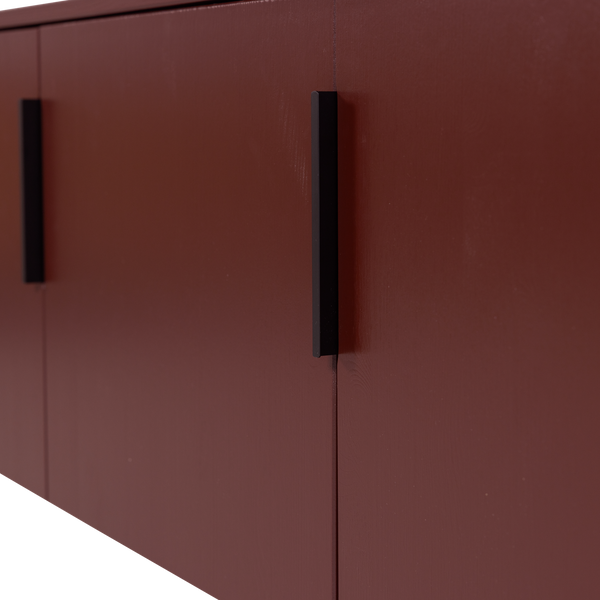 Gunnar tv-meubel 154 cm grenen bordeauxrood