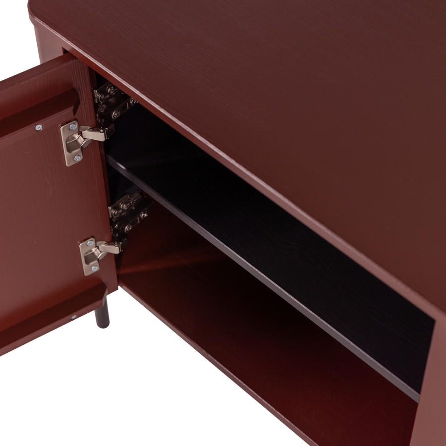 Gunnar tv-meubel 154 cm grenen bordeauxrood