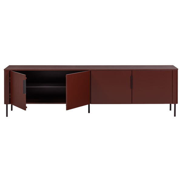 Gunnar tv-meubel 200 cm grenen bordeauxrood