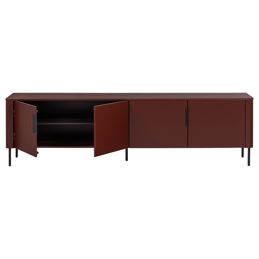Gunnar tv-meubel 200 cm grenen bordeauxrood