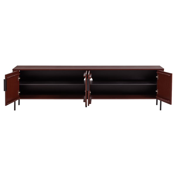 Gunnar tv-meubel 200 cm grenen bordeauxrood