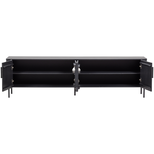 Gunnar tv-meubel 200 cm grenen matzwart