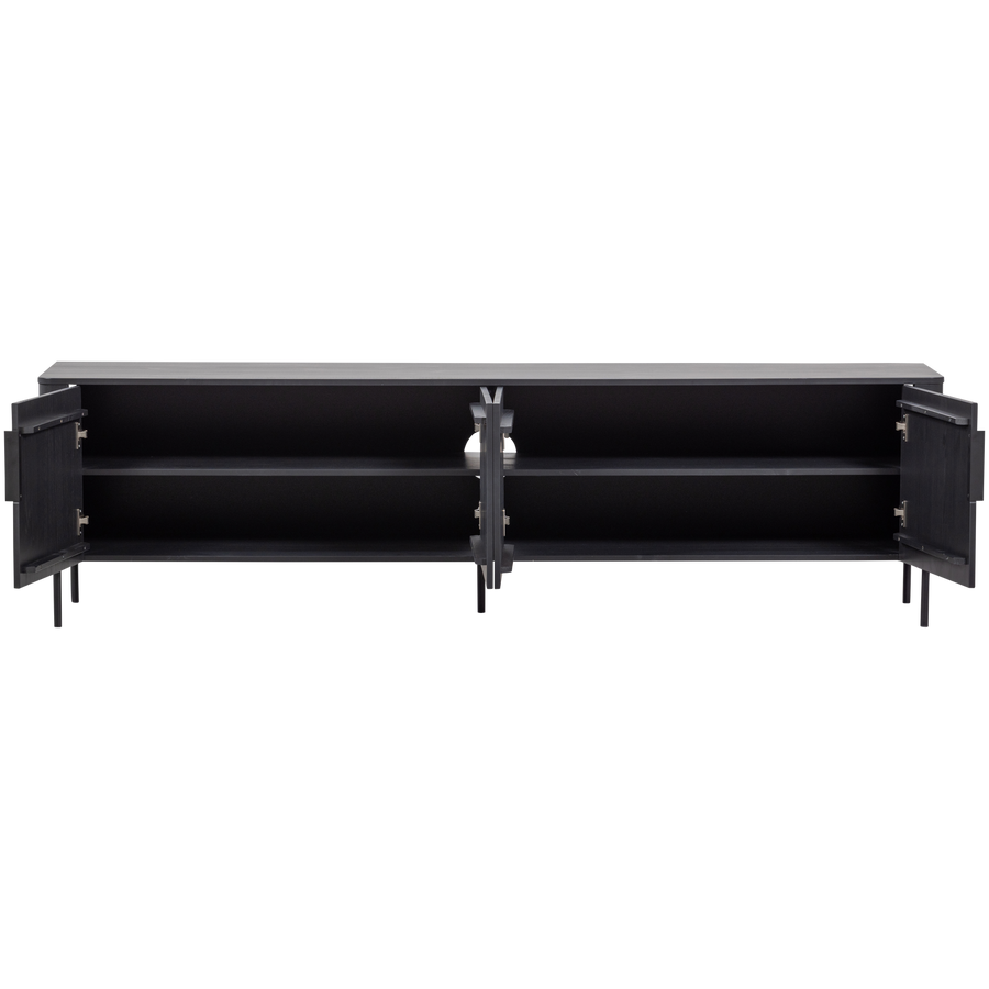 Gunnar tv-meubel 200 cm grenen matzwart