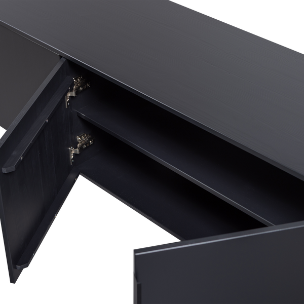 Gunnar tv-meubel 200 cm grenen matzwart