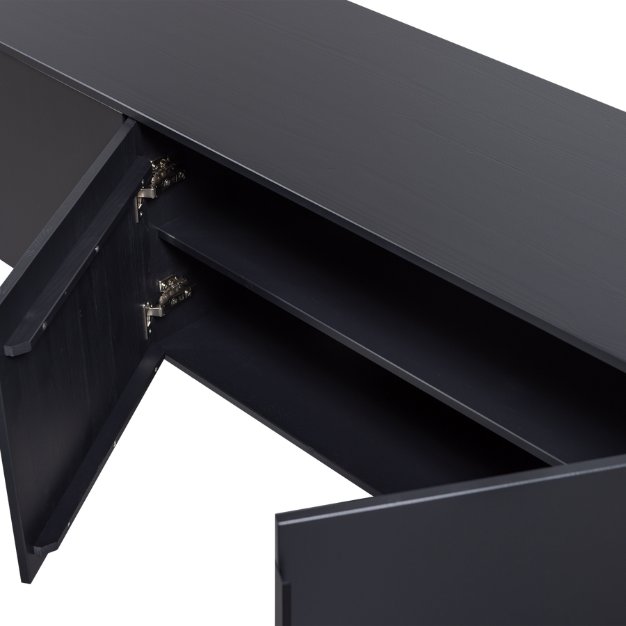 Gunnar tv-meubel 200 cm grenen matzwart