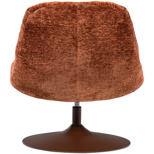 Elvi draaifauteuil chenille structuur roestbruin