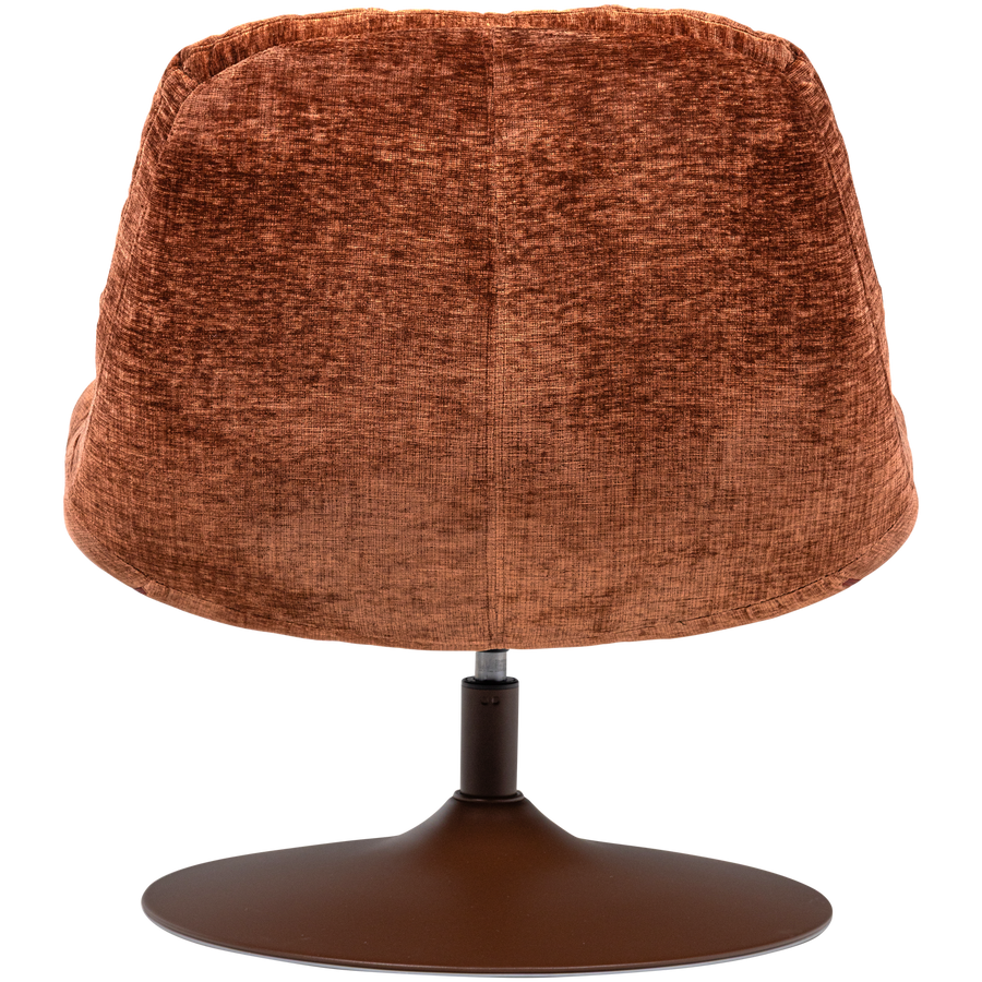 Elvi draaifauteuil chenille structuur roestbruin
