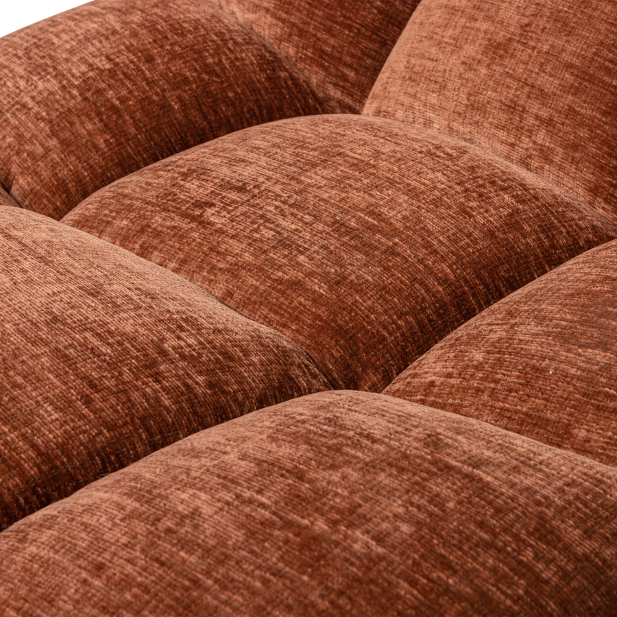 Elvi draaifauteuil chenille structuur roestbruin