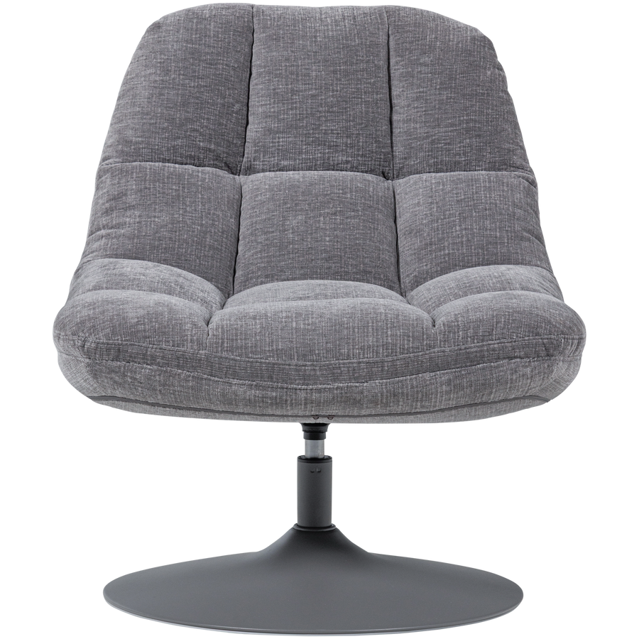 Elvi draaifauteuil chenille structuur lichtgrijs