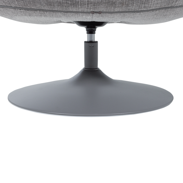 Elvi draaifauteuil chenille structuur lichtgrijs