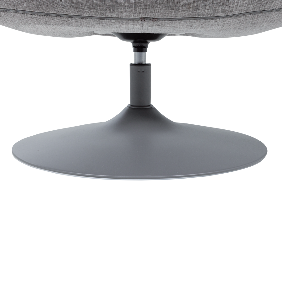 Elvi draaifauteuil chenille structuur lichtgrijs