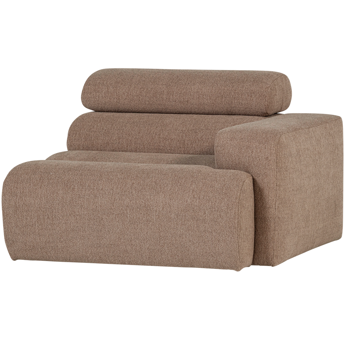 Novi 1-zits bankelement arm rechts boucle taupe