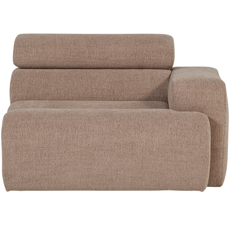 Novi 1-zits bankelement arm rechts boucle taupe