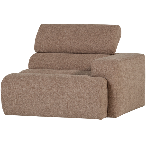Novi 1-zits bankelement arm rechts boucle taupe