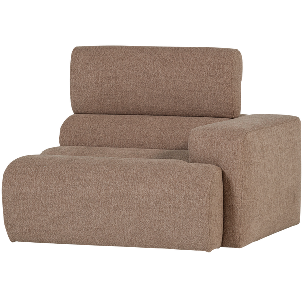 Novi 1-zits bankelement arm rechts boucle taupe