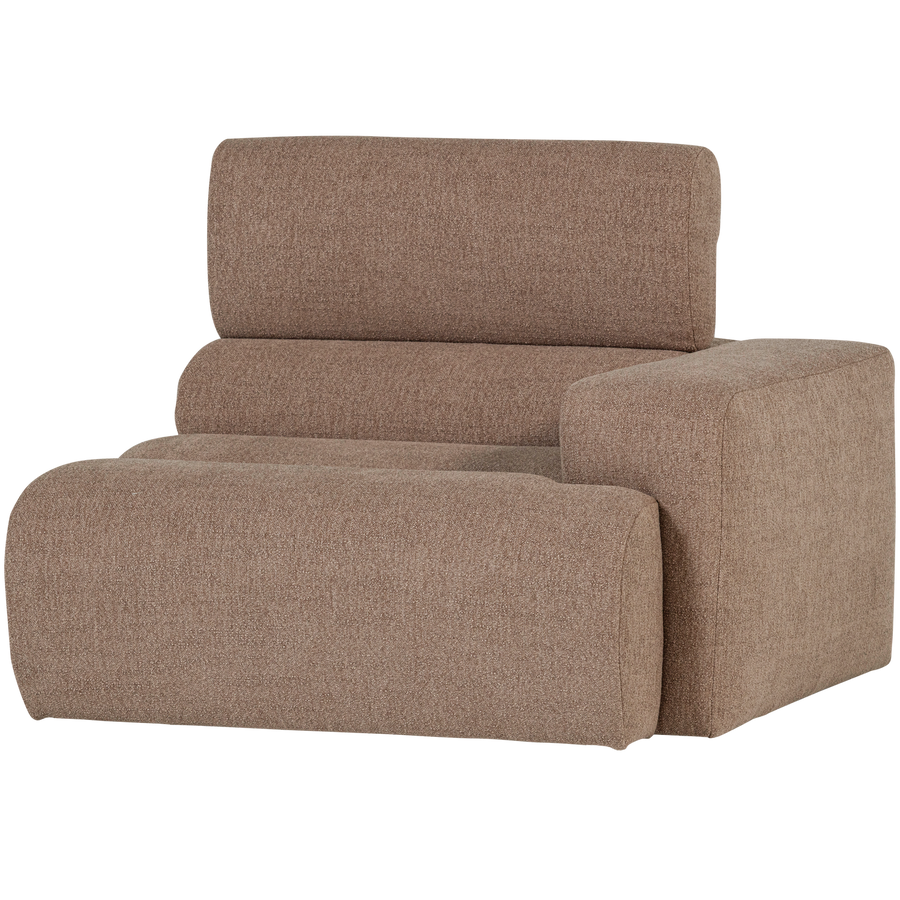 Novi 1-zits bankelement arm rechts boucle taupe