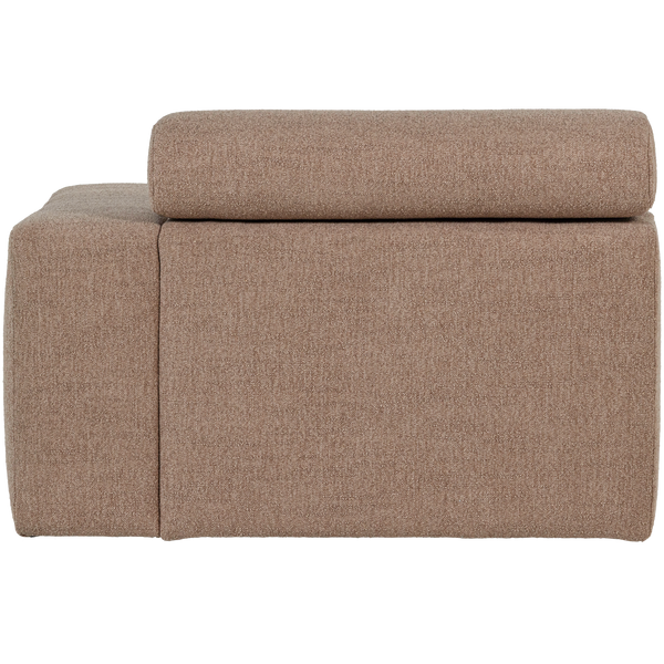 Novi 1-zits bankelement arm rechts boucle taupe