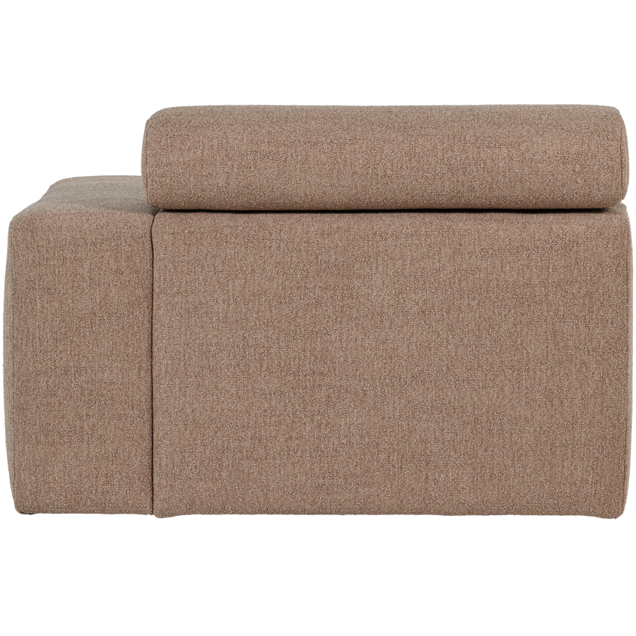 Novi 1-zits bankelement arm rechts boucle taupe