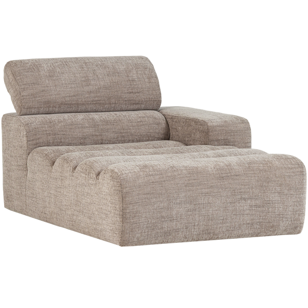 Novi chaise longue element arm rechts naturel melange