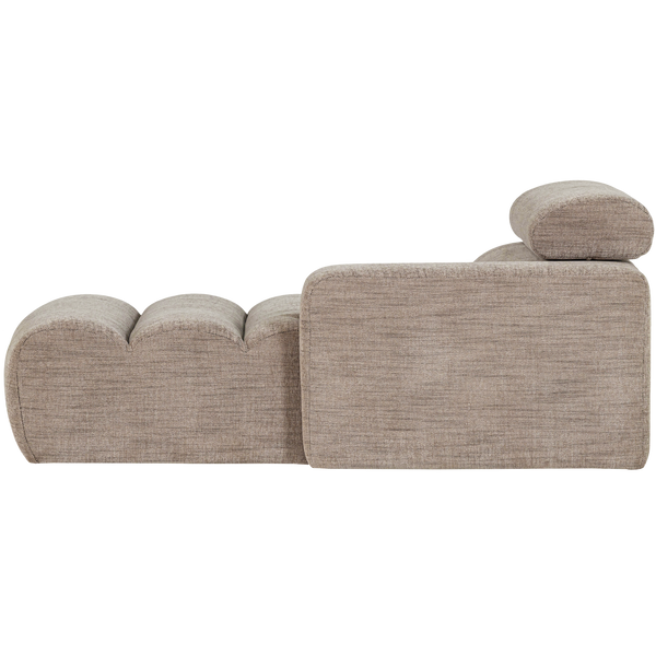 Novi chaise longue element arm rechts naturel melange