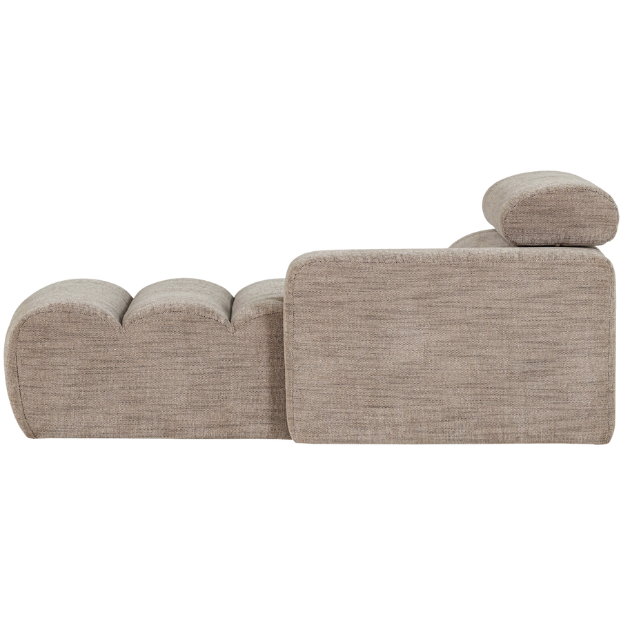 Novi chaise longue element arm rechts naturel melange