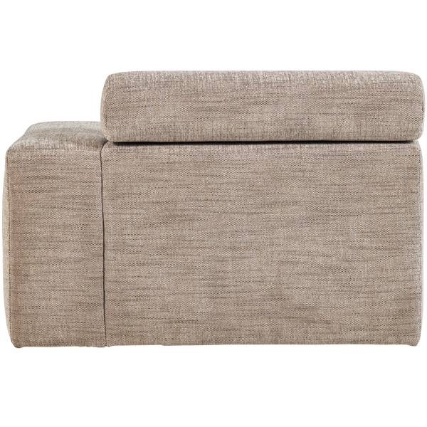 Novi chaise longue element arm rechts naturel melange