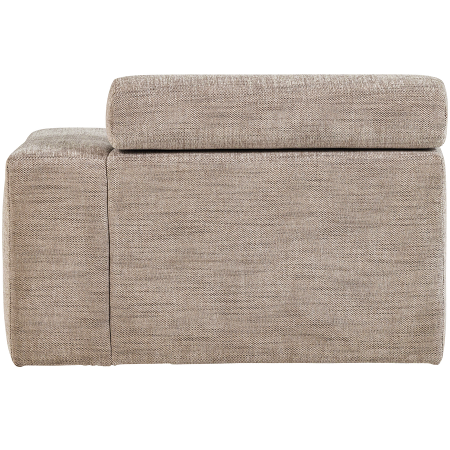 Novi chaise longue element arm rechts naturel melange