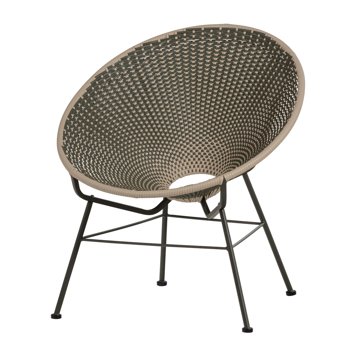 Kazoun tuin loungestoel wicker groen