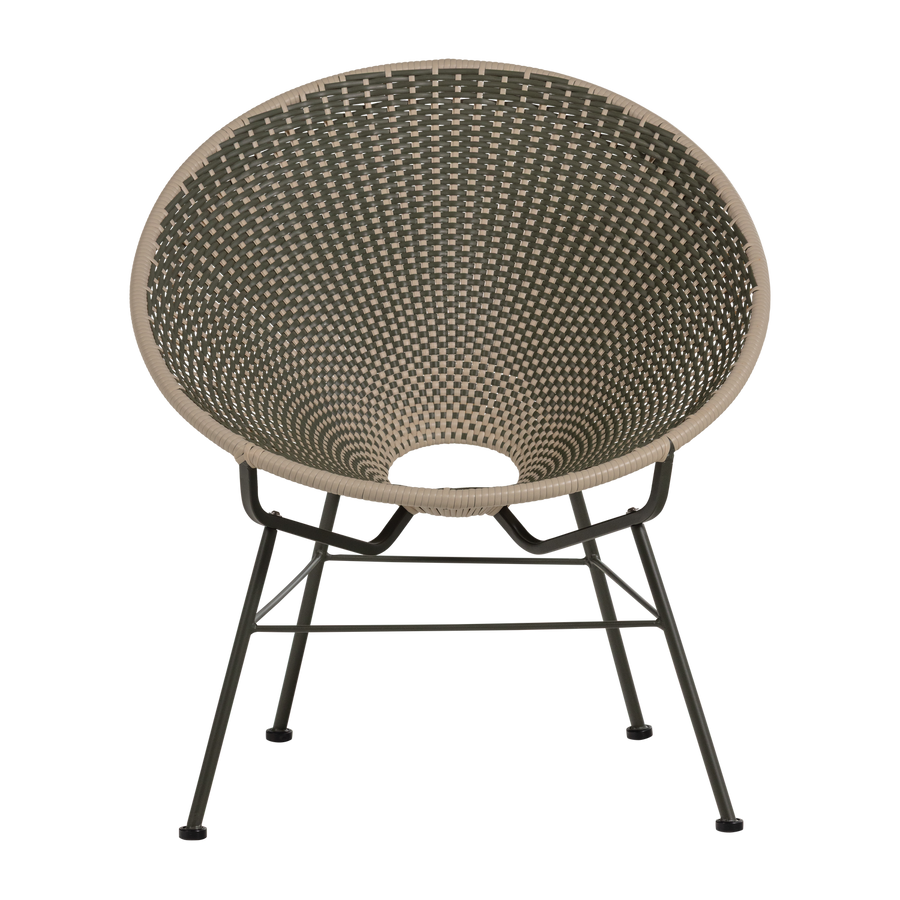 Kazoun tuin loungestoel wicker groen