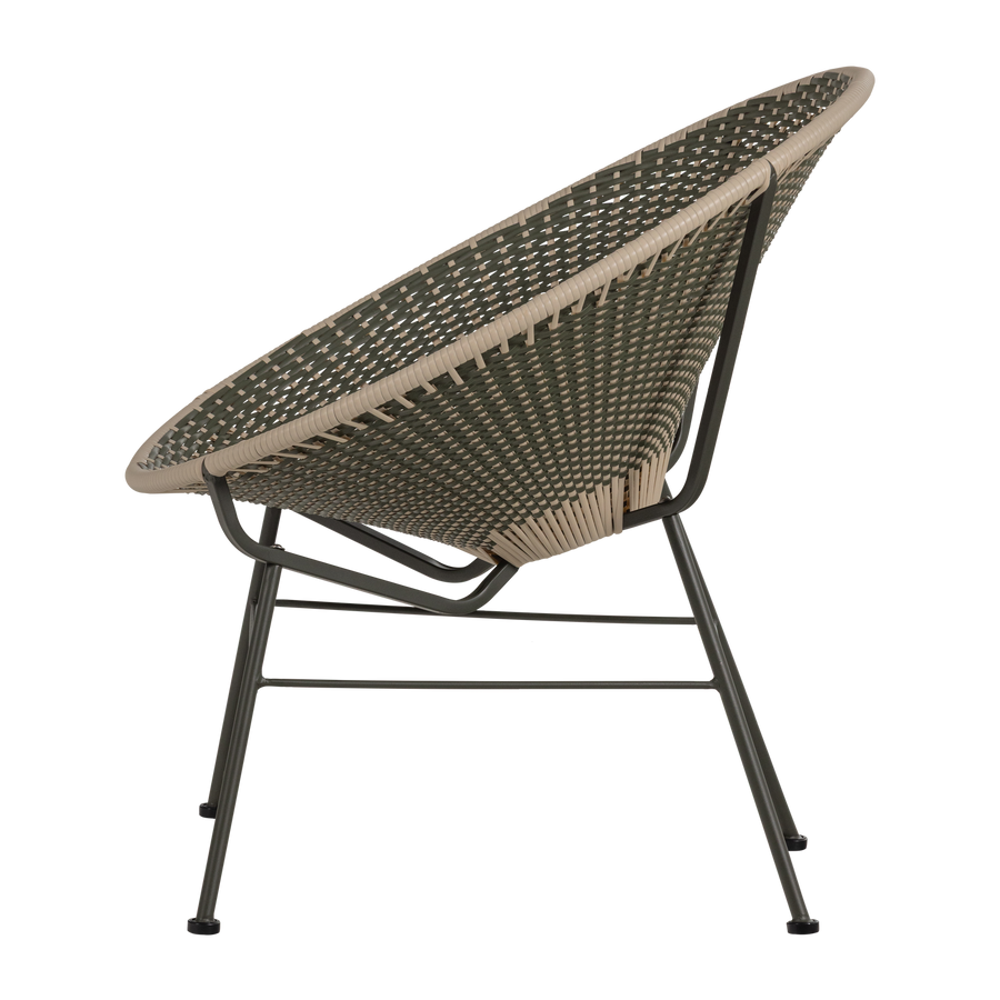 Kazoun tuin loungestoel wicker groen