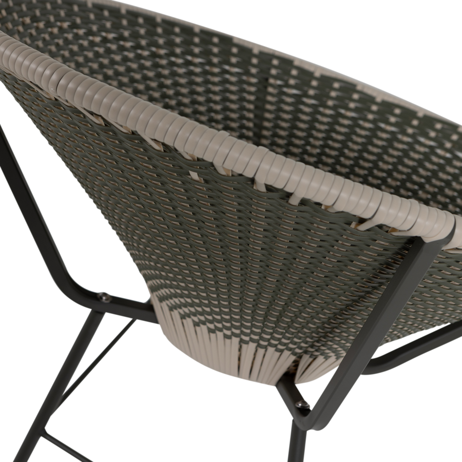 Kazoun tuin loungestoel wicker groen