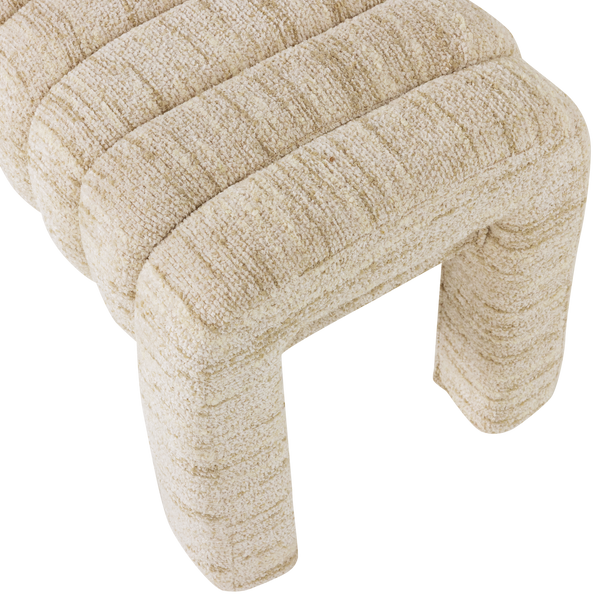 Frex gestoffeerd bankje boucle naturel
