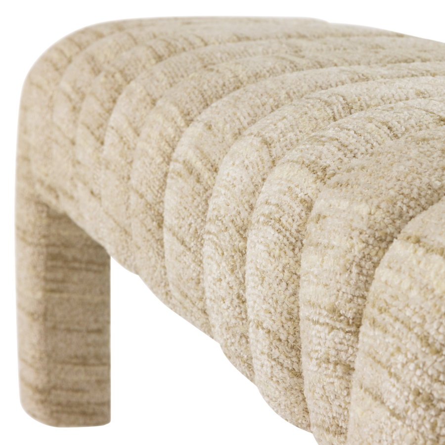 Frex gestoffeerd bankje boucle naturel