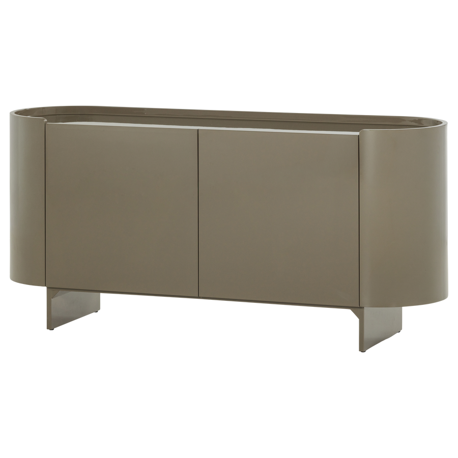 Liora tv-meubel/dressoir hout hoogglans groen