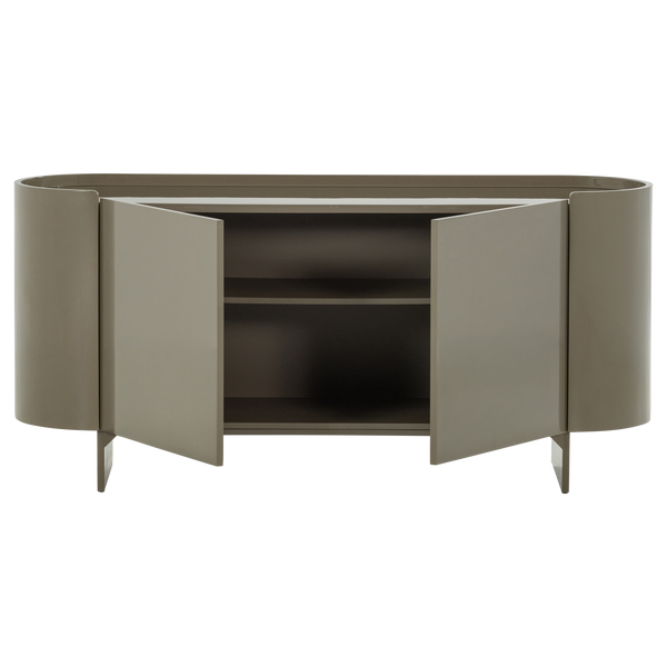 Liora tv-meubel/dressoir hout hoogglans groen
