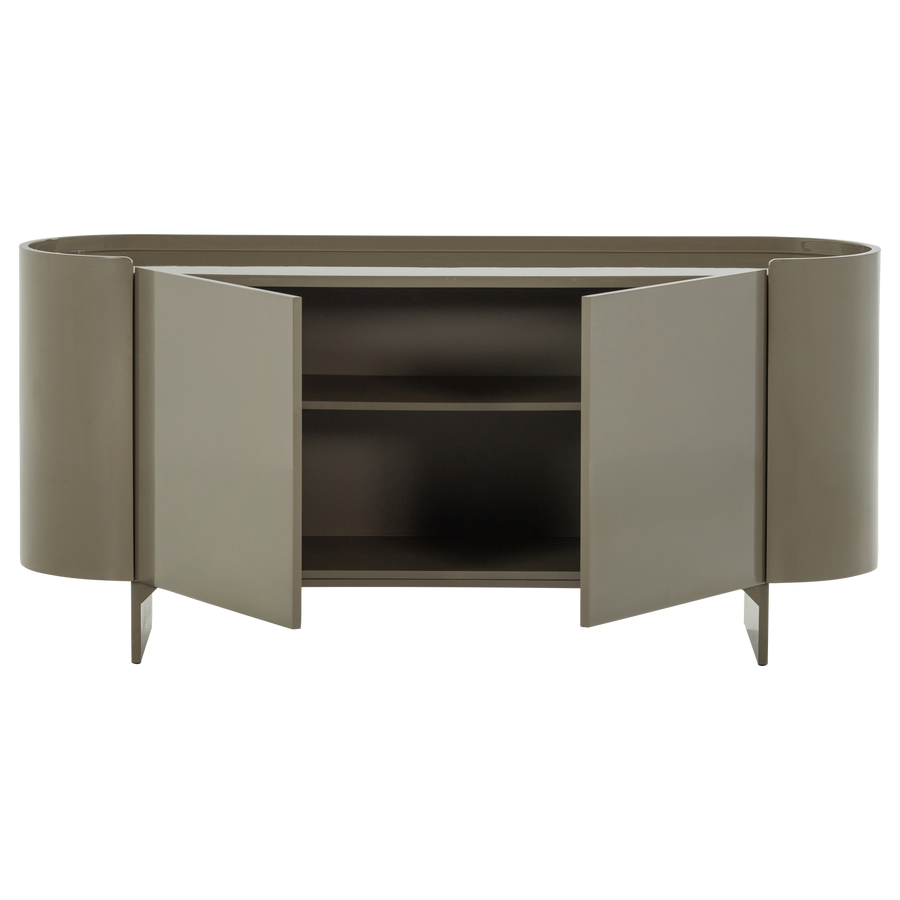 Liora tv-meubel/dressoir hout hoogglans groen