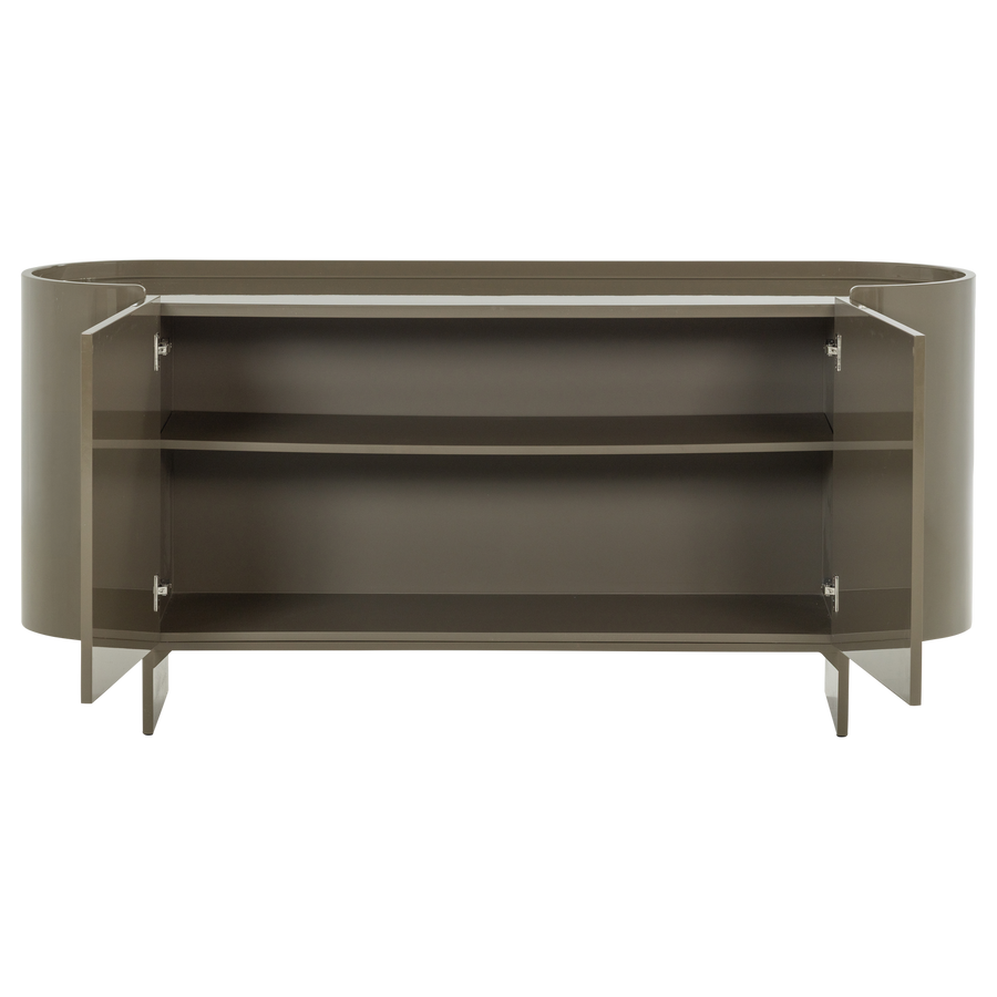 Liora tv-meubel/dressoir hout hoogglans groen