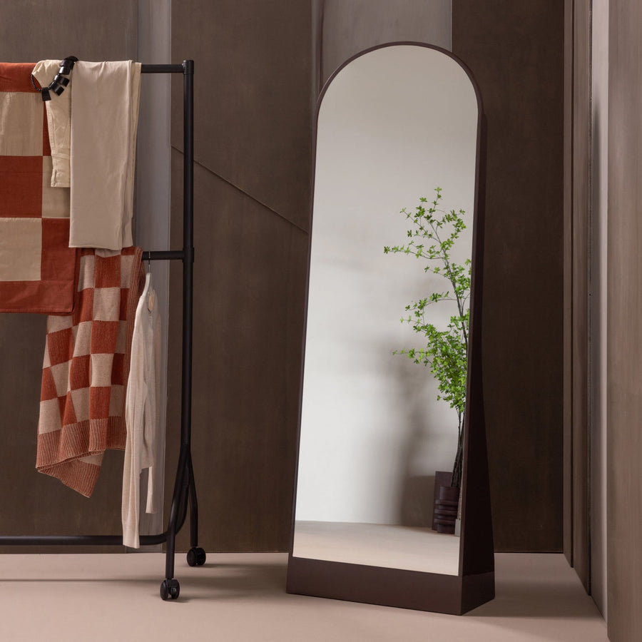 Solari passpiegel 175 x 60 cm hout hoogglans donkerbruin