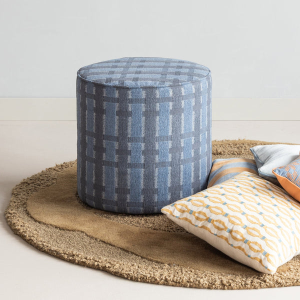 Lira sierkussen blauw/oranje - set van 4