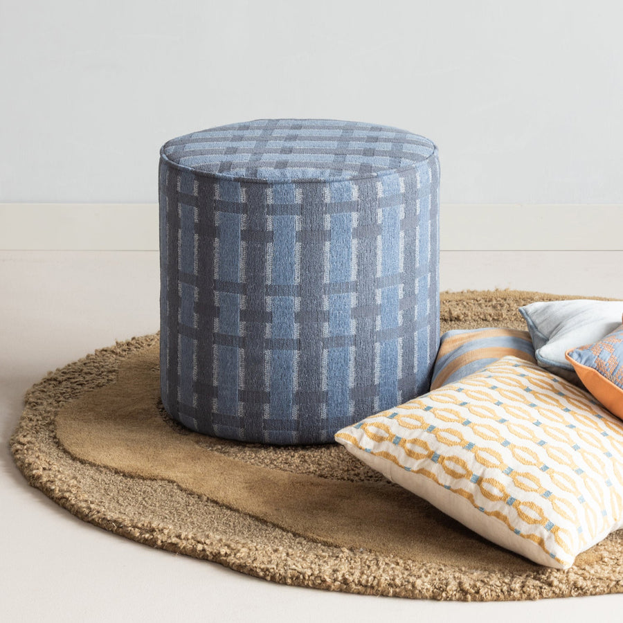 Lira sierkussen blauw/oranje - set van 4