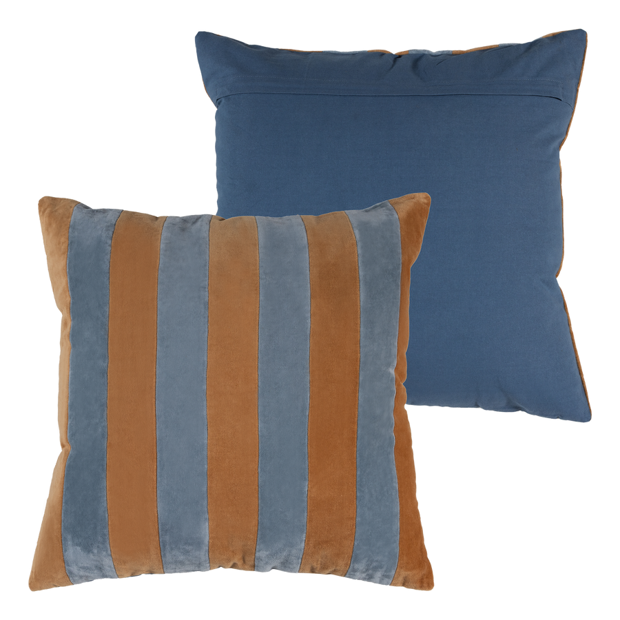 Lira sierkussen blauw/oranje - set van 4