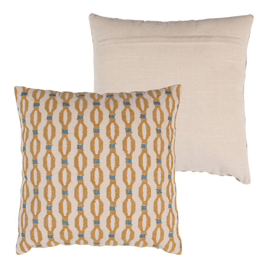 Lira sierkussen blauw/oranje - set van 4