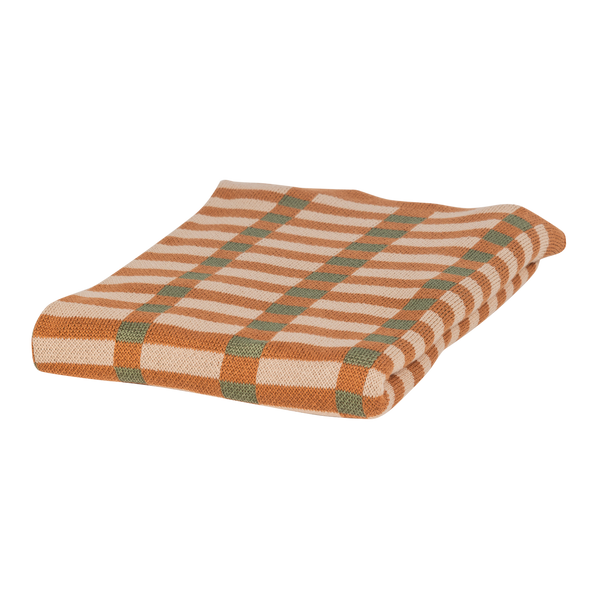 Vola plaid 130 x 170 cm groen/oranje