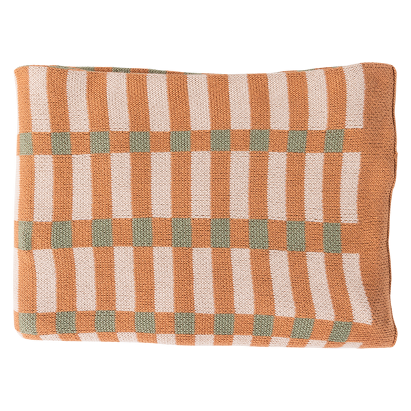 Vola plaid 130 x 170 cm groen/oranje