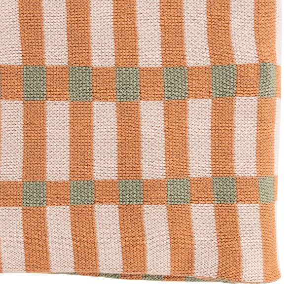 Vola plaid 130 x 170 cm groen/oranje